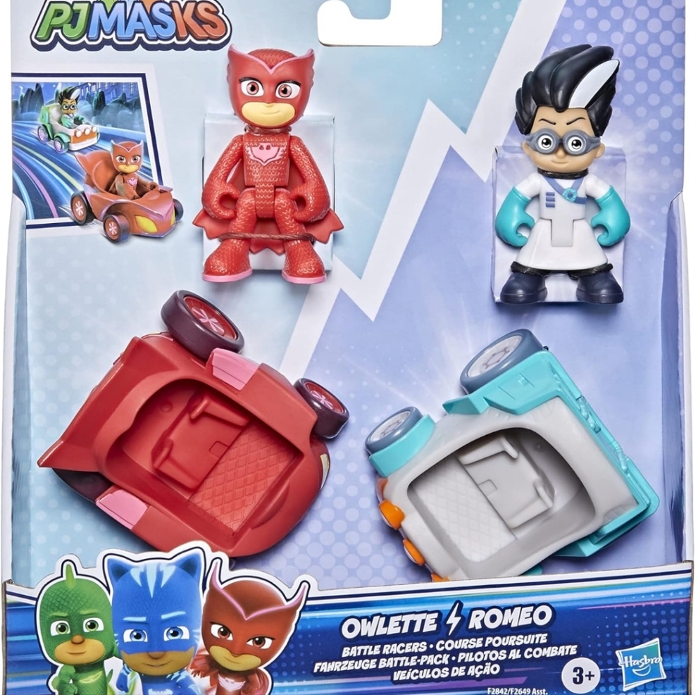 PJ Masks Owlette vs Romeo Battle Racers Preschool Toy, Vehicle and Action Figure